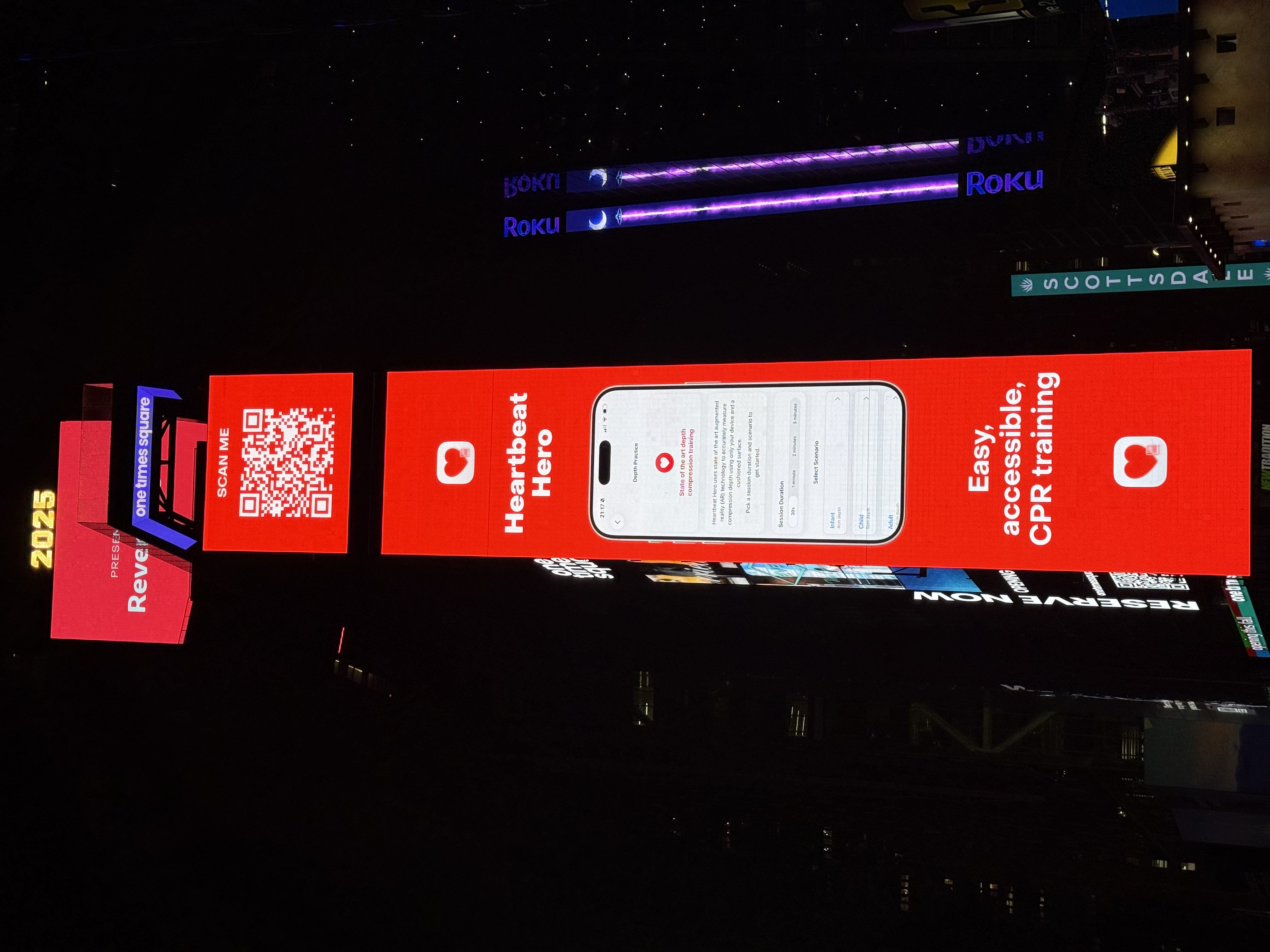 Heartbeat Hero on Times Square Billboard